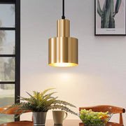 Lampada a sospensione ZMH per sala da pranzo 1 fiamma moderna in metallo E27 color oro per cucina