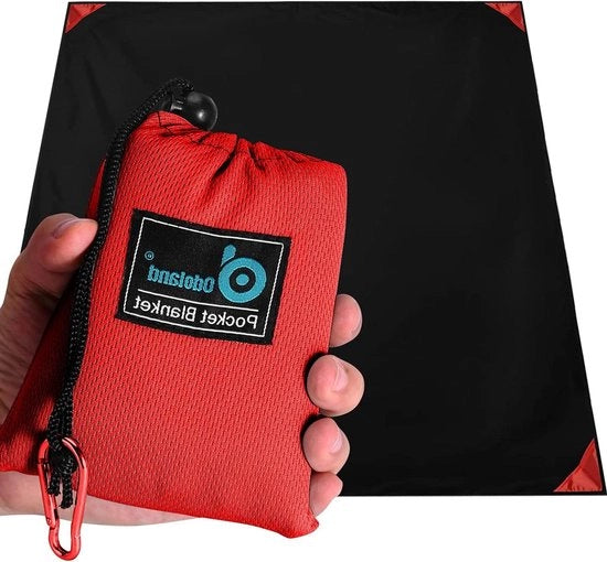 Tenda da picnic 180 x 160 cm Impermeabile Resistente al calore Resistente al sabbia - Panno di base Leggera Opaca e ripiegabile Mat di spiaggia all'aperto - Campeggio Viaggiare Escursionismo - Pic nic Rosso
