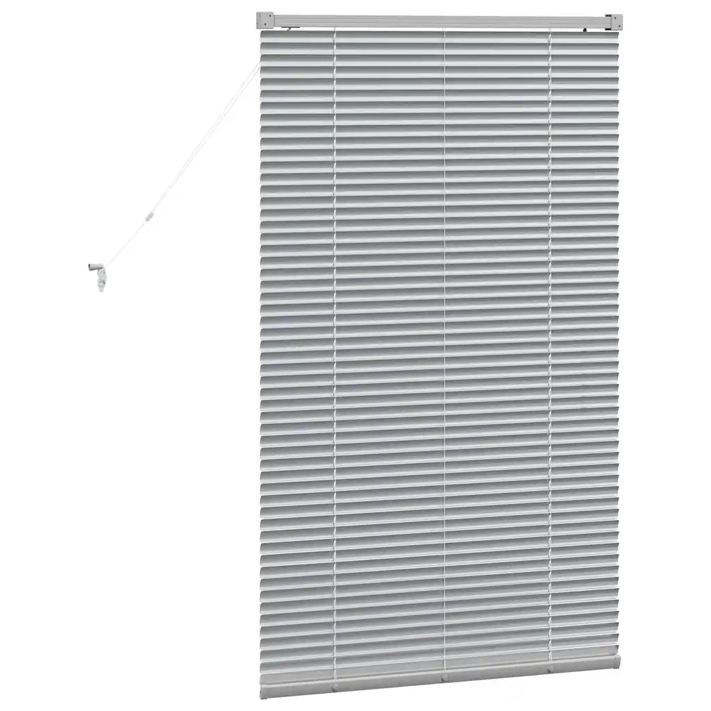 vidaXL Tenda per Finestra con tende Manuale Argento Alluminio