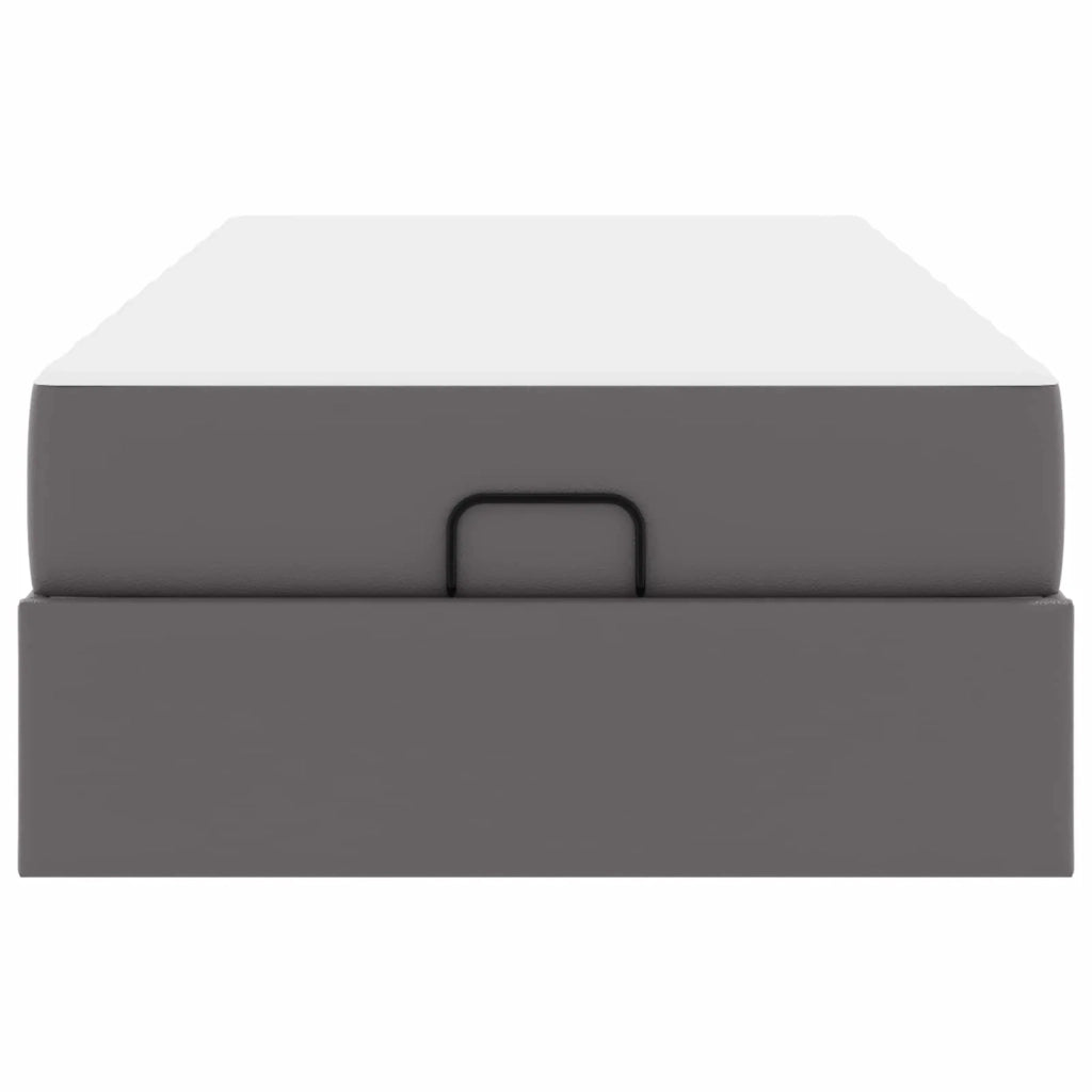 Struttura letto con materasso con materasso 2 pcs Grigio PVC