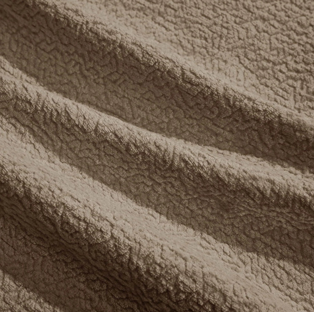 Divano 2 posti 190x86x90 cm marrone in chenille - cuscino mobile