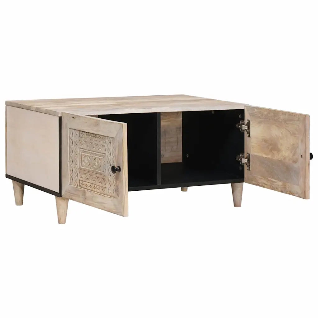 vidaXL Tavolino da salotto con archiviazione Beige 80 x 50 x 40 cm