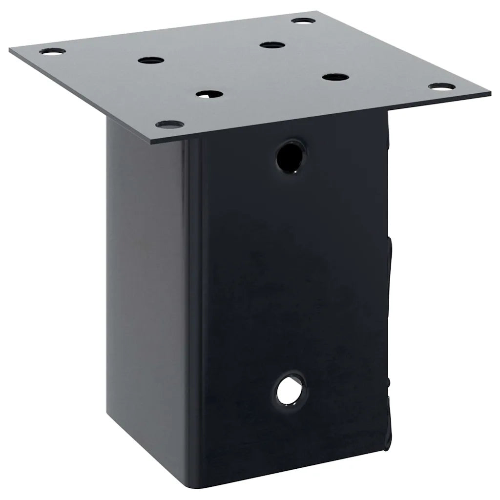 vidaXL Basi per Pali Quadrati 12 pz 81x81mm Acciaio Verniciato Polvere