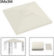 Tetto di ricambio - per Pergola da giardino - 3x3 Beige - ideale per giardino e terrazzo