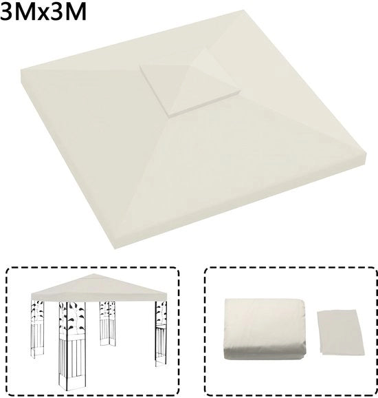 Tetto di ricambio - per Pergola da giardino - 3x3 Beige - ideale per giardino e terrazzo