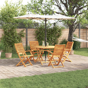 Set da pranzo da giardino 5 pezzi in legno massello di acacia