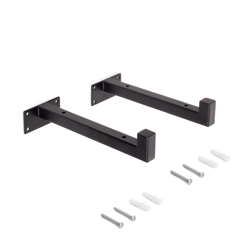 Set di supporti per mensole in legno Shelf dritto con tubo quadro