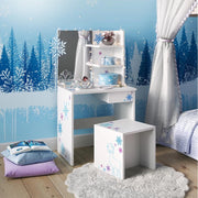 Tavolino da toilette per bambini Schneeflocke, Bianco, 54.8 cm, adatto per la conservazione di cosmetici e accessori