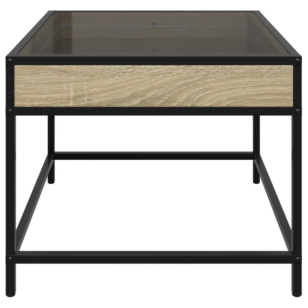 Tavolino da Salotto con LED Infinity Rovere Sonoma 50x50x41 cm 847678