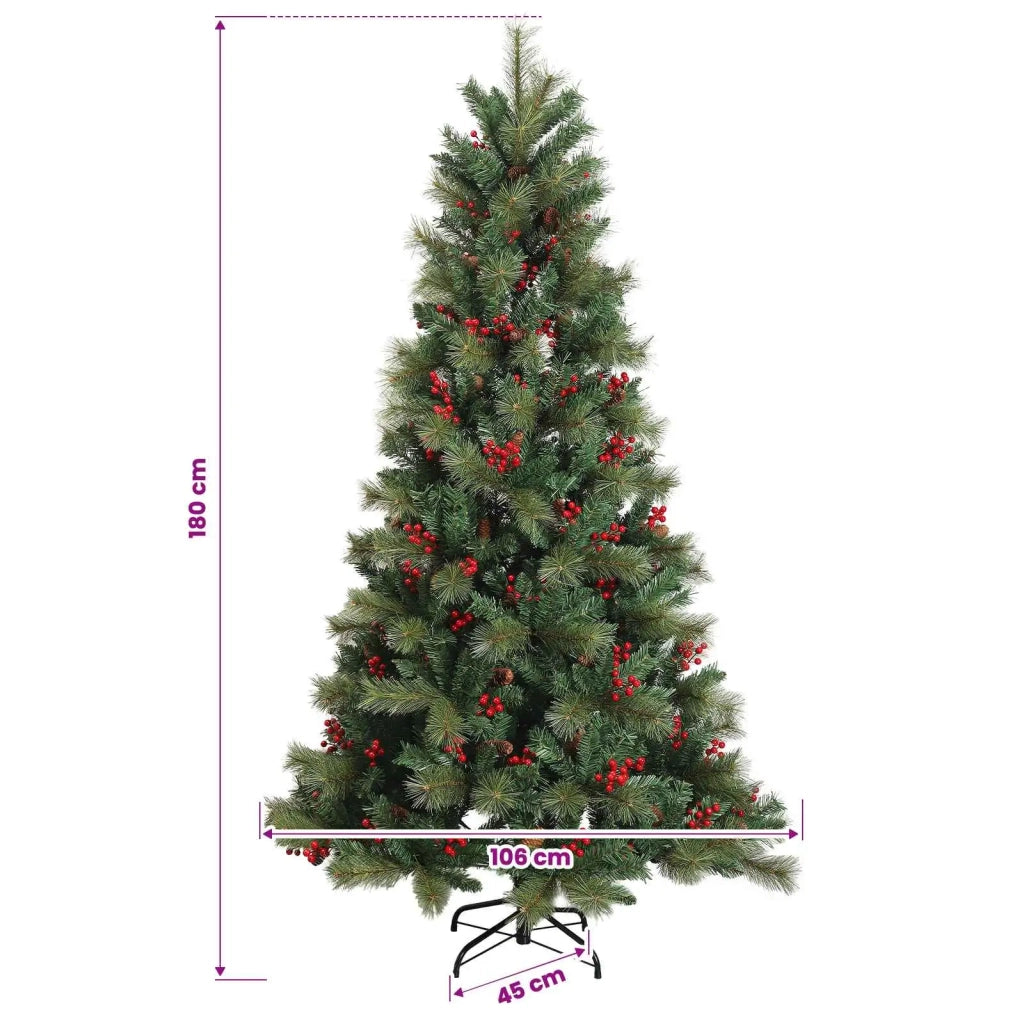Albero di Natale Artificiale con Rami Pieghevoli 180 cm 42055589