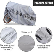 Calzamano per Bicicletta Acqua-Resistente - Calzamano per 1 Bicicletta - Calzamano per 2 Biciclette - Calzamano per Bicicletta Elettrica - Protezione UV - 210 cm x 100 cm - Sacchetto per Bicicletta