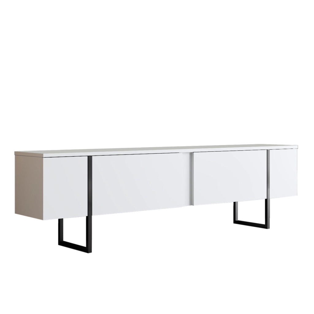 Porta TV in legno "Luxe" - 180 x 30 x 50 cm - Bianco