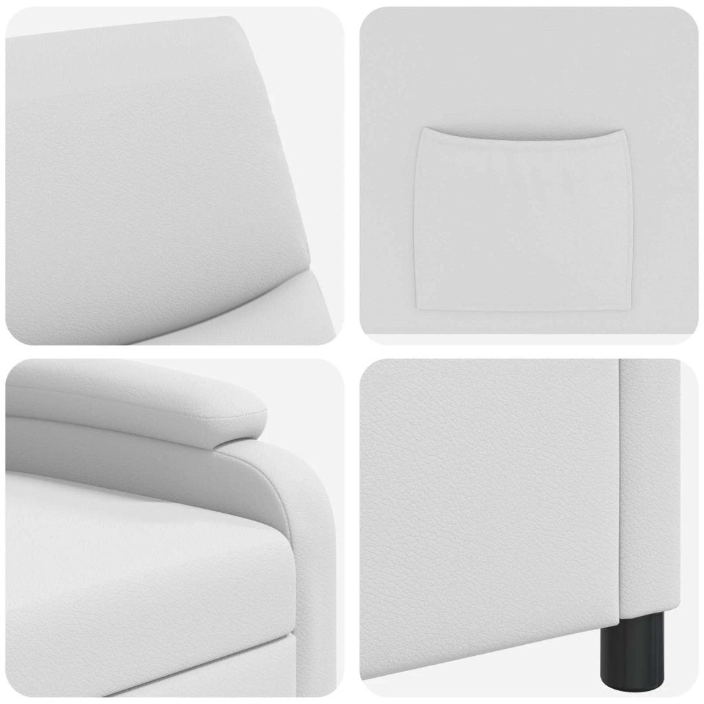 Divano Sedia-Poltrona reclinabile Bianco Similpelle 670309