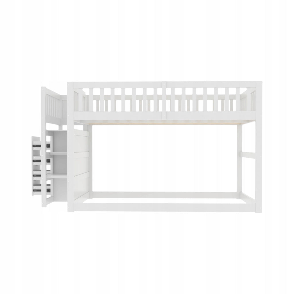 Letto a castello 140x200 bianco con contenitore - Xylo