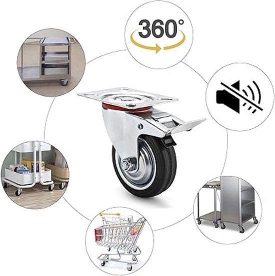 Ruote per Mobili di Alta Qualità - Ruote in Gomma di Alta Qualità per Mobili - Ruote per Mobili di Alta Qualità 300 k