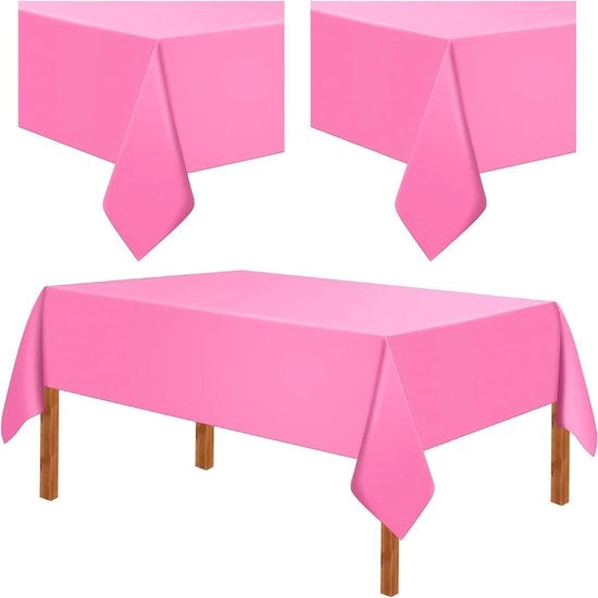 Tappeto da tavolo impermeabile 137 x 274 cm per compleanni e matrimoni - Rosa - 2 pezzi