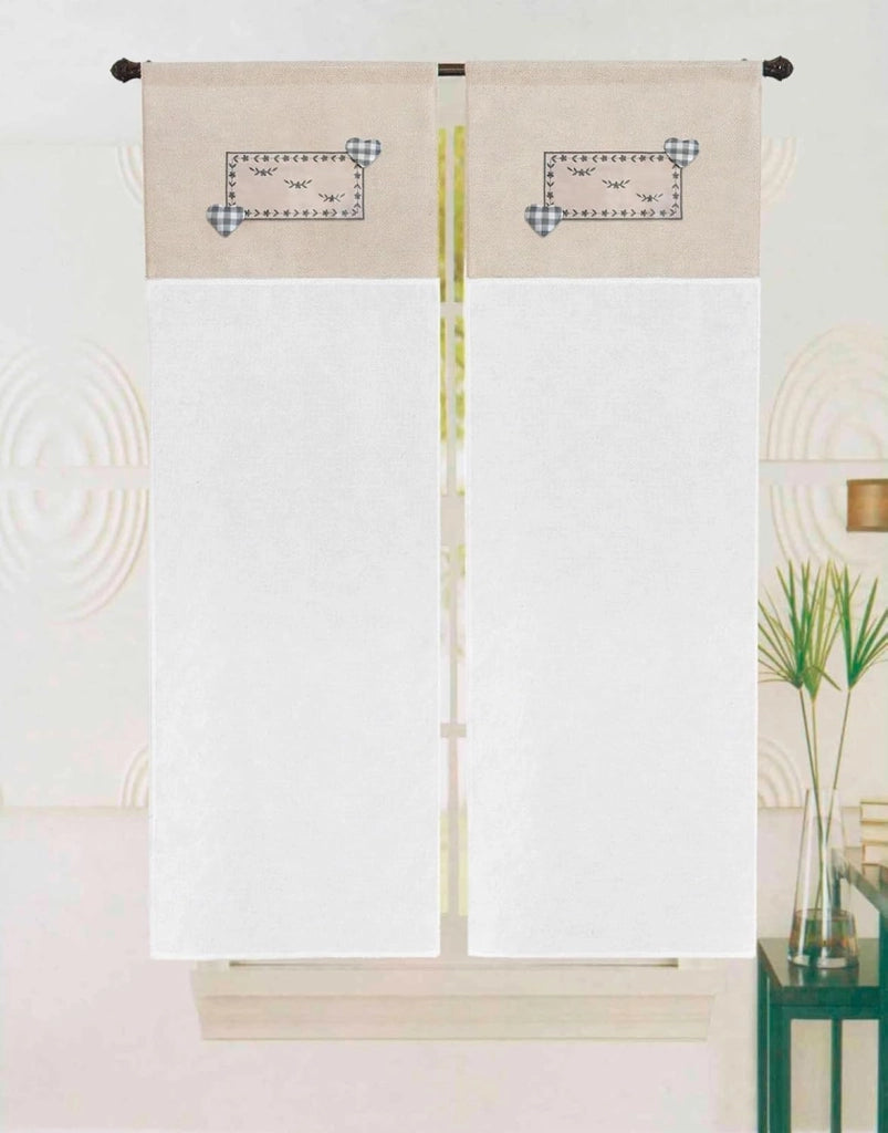 Tende Porta Finestra 60x150 cm Coppia 2 Pz Interno Semitrasparente Tessuto Pendente Grigio