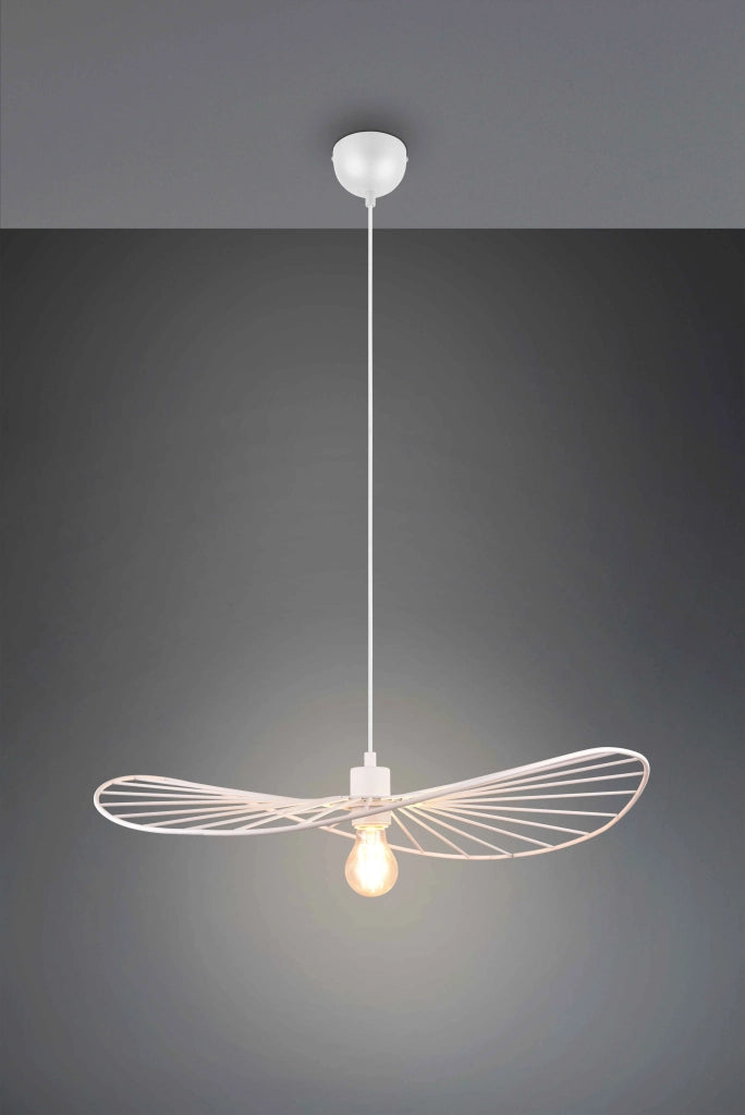 Lampada a sospensione, metallo, bianco, D 60 cm, Chapeau