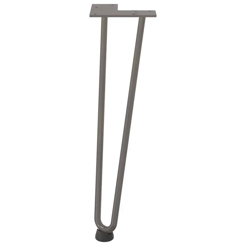 vidaXL Gambe a forcina per tavolino 4 pz in acciaio naturale 42 cm in acciaio massiccio
