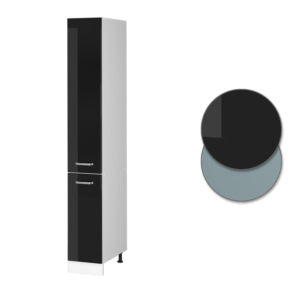 Vicco Dispensa universale Nero lucido 30 cm con porte