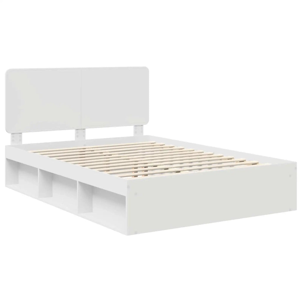 Struttura del letto Bianco 140 x 190 cm Pino massello