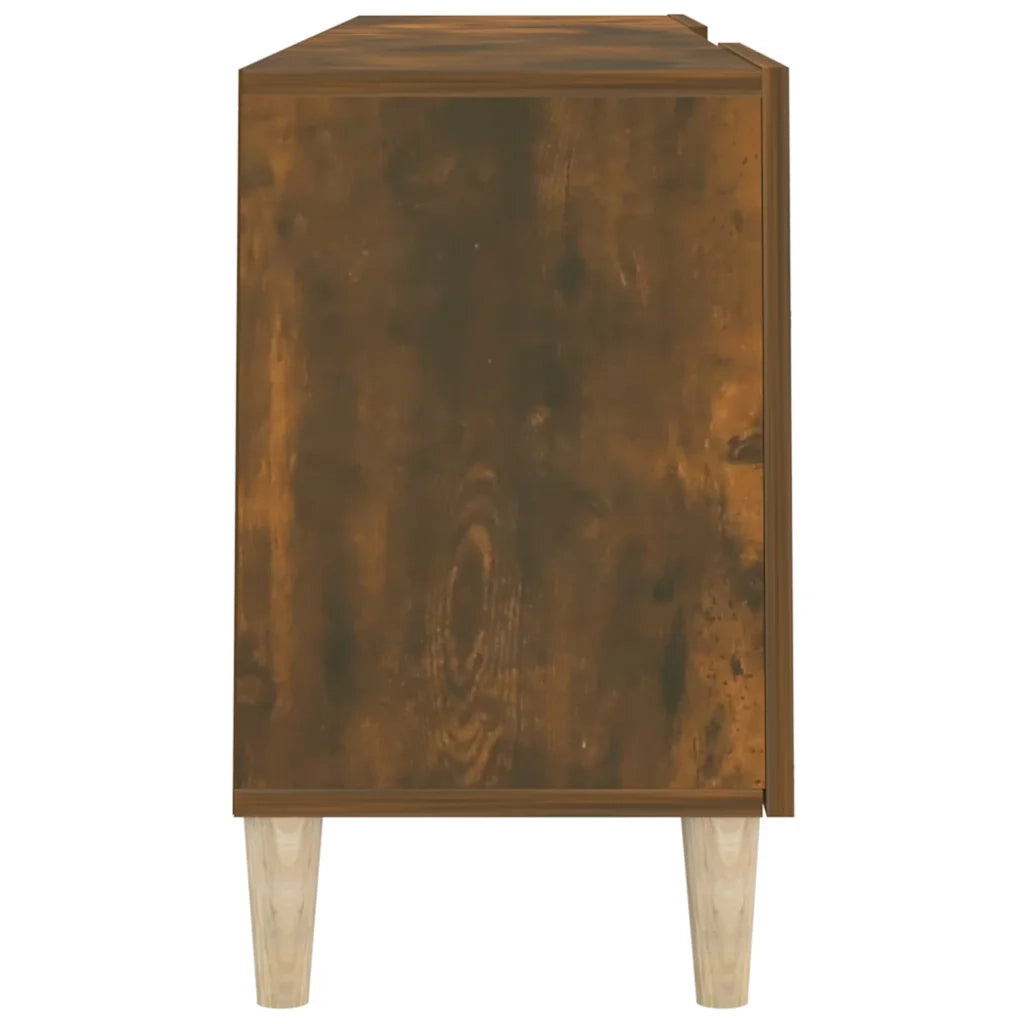 Mobile Porta TV Rovere Fumo 150x30x50 cm in Legno Multistrato 817501