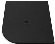 Piatto doccia semicircolare ROUND 90x90 cm Nero griglia Nero