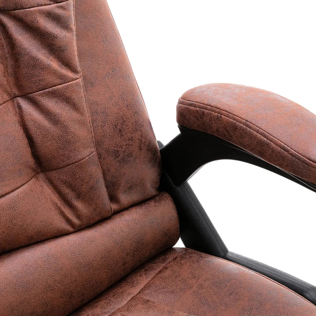 vidaXL Sedia da Ufficio Marrone Chiaro in Scamosciato