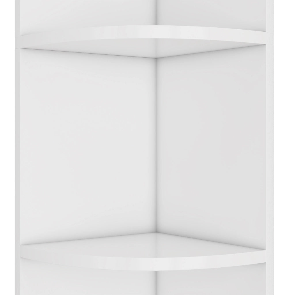 LIBRERIA Angolare a 5 Ripiani 42x30x180 cm MDF Bianco