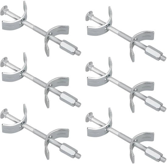 Set di connettori per tavoli di lavoro a 6 pezzi 100 mm | Connettori in legno robusti con viti | Adatti per tavoli di lavoro in cucina e bar