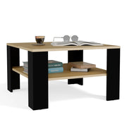 Tavolino da caffè con ripiano sotto blatem SQUARE rovere artisan nero tavolino per soggiorno camera