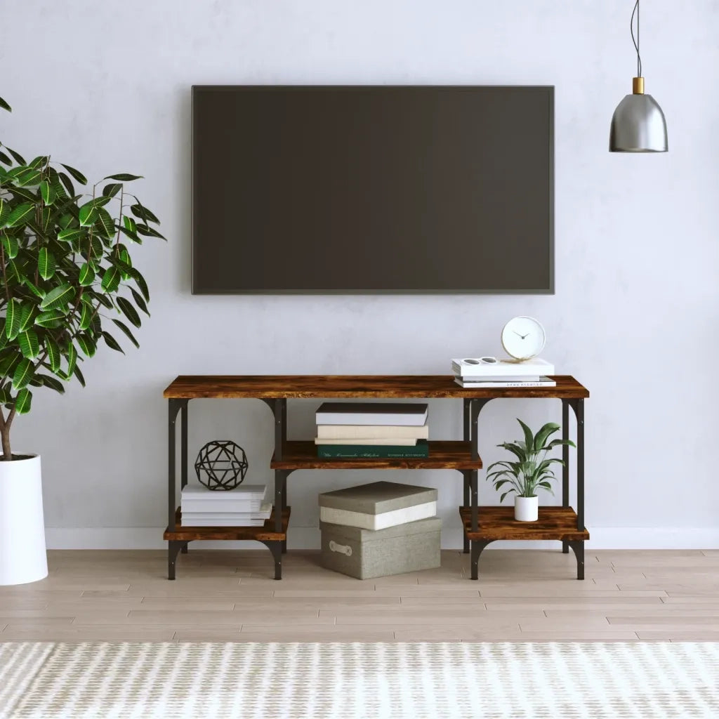 Mobile Porta TV Rovere Fumo 102x35x45,5 cm in Legno Multistratocod mxl 126944
