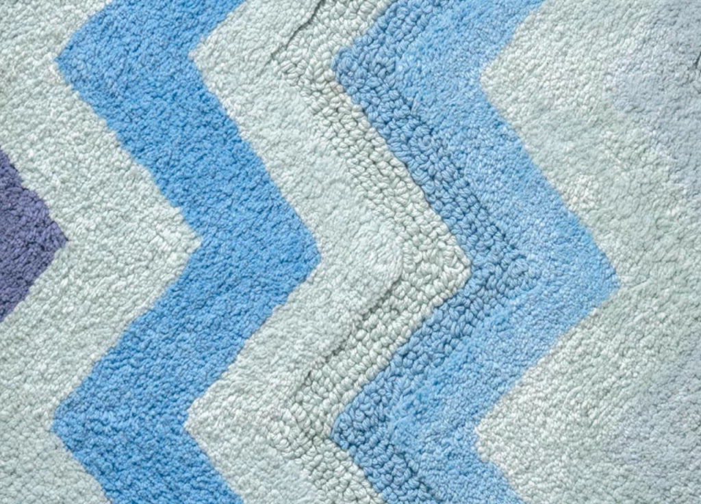 Tappeto Casa Bagno Cotone Spugna Morbida Antiscivolo Tono Su Tono Corner - 50x80 - Oceano