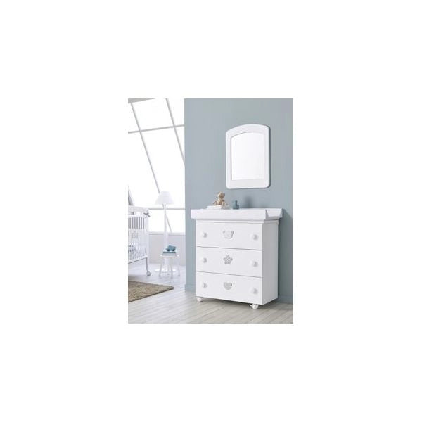 Bagnetto pali 0533t00n birillo 3 cassetti bianco