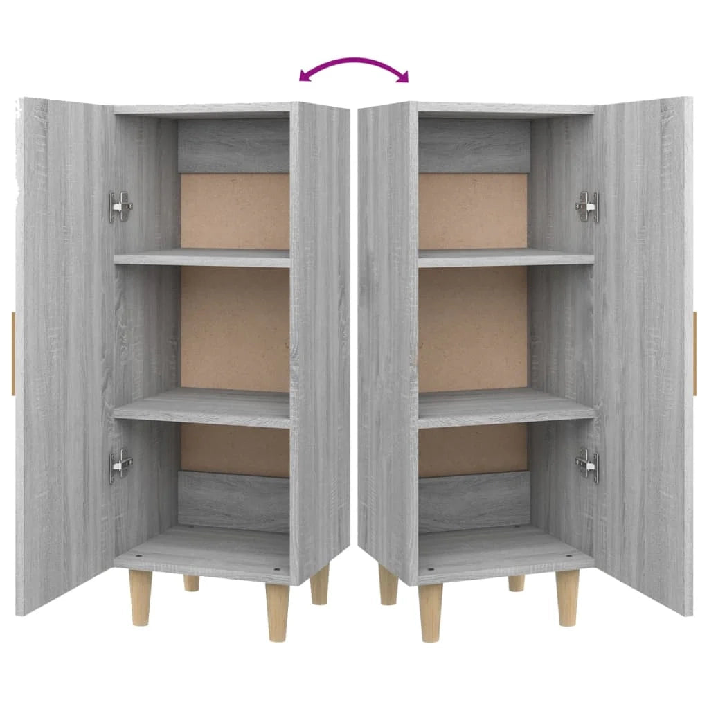 Buffet credenza cassettiera armadio mobile contenitore organizer cucina soggiorno rovere Sonoma 34,5 x 34 x 90 cm legno ingegnerizzato grigio 02_0036327