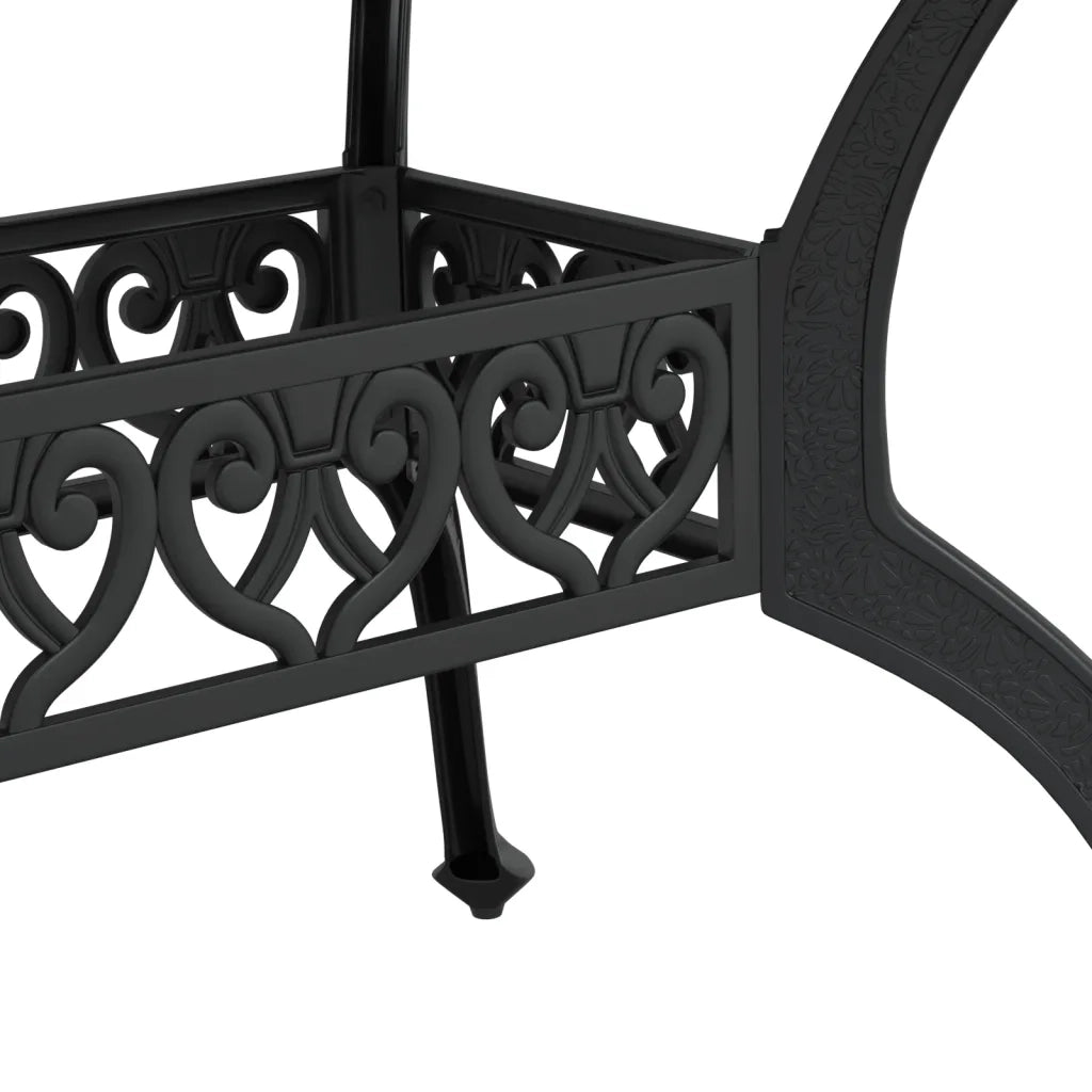 Tavolo da Giardino Nero 150x90x72 cm in Alluminio Pressofuso 4002804