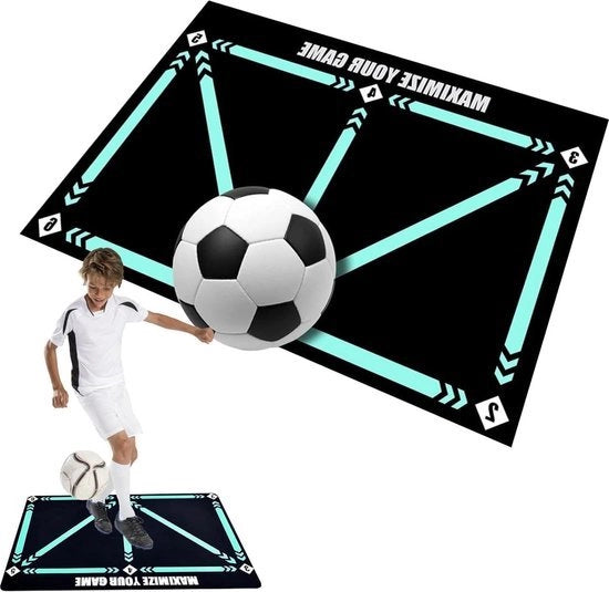 Mat di allenamento calcistico 90 x 60 cm - antiscivolo - controllo palla - fermo - attrezzatura di allenamento calcistico