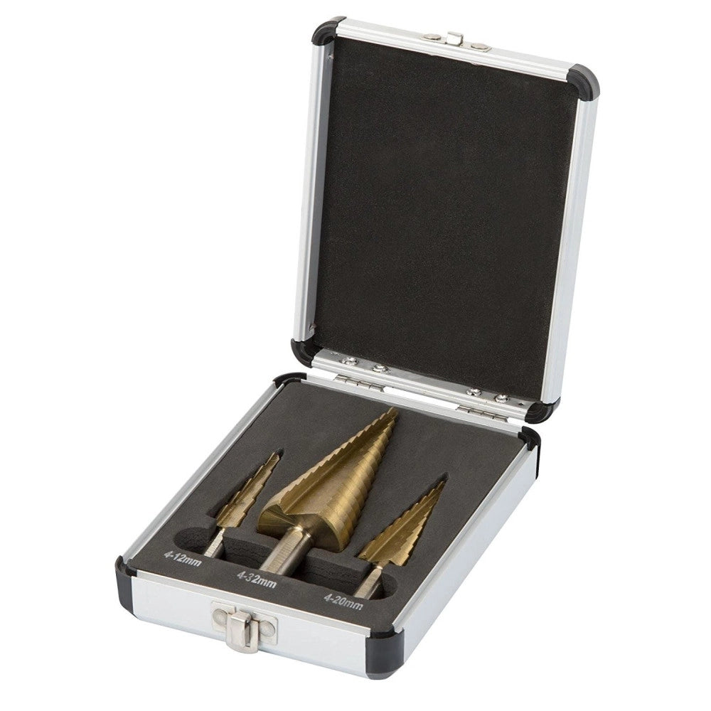 Trade Shop - Prfex3/vb Set Di 3 Punte A Gradino In Acciaio Hss Oro Placcate In Titanio -