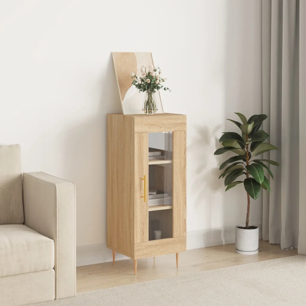 Credenza-Buffet-Armadio da cucina Rovere Sonoma 34,5x34x90 cm in Legno Multistrato 611787