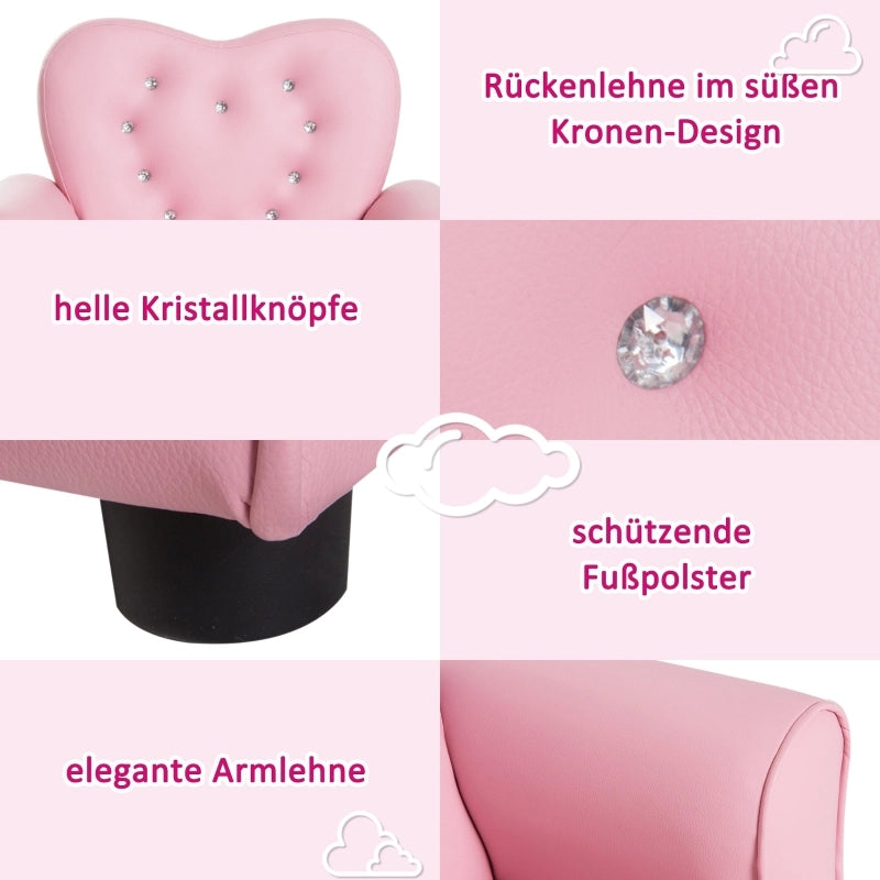 POLTRONA per bambini 59 x 41,5 x 49 cm PVC rosa