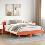 Giroletto senza Materasso Marrone Cera 150x200 cm Legno di Pino