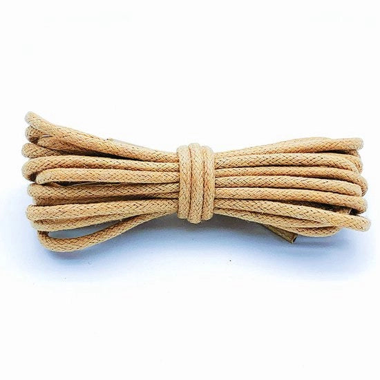 Due paia di cordoni in cotone di 140 cm di lunghezza - Cordoni rotondi di 2,5 mm - Cordoni robusti rotondi - Cordoni duraturi - Cordoni per stivali - Cordoni in pelle impermeabili - Per scarpe e stivali puliti