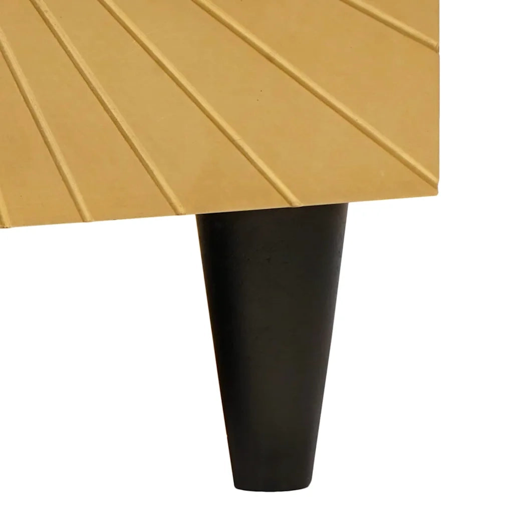 vidaXL Credenza Nero e Oro 60 x 33 x 75 cm legno massello di mango