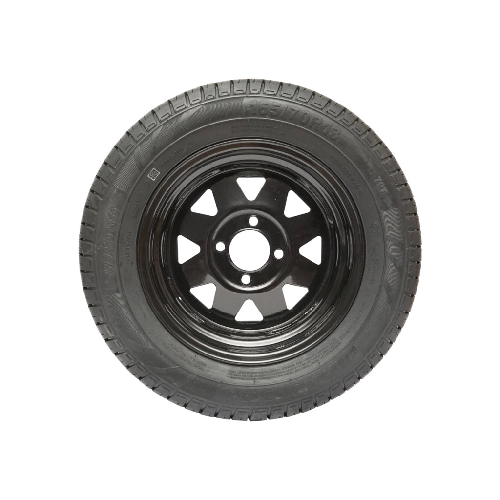Ruota con cerchio a 4 fori per rimorchio (165/70R13)