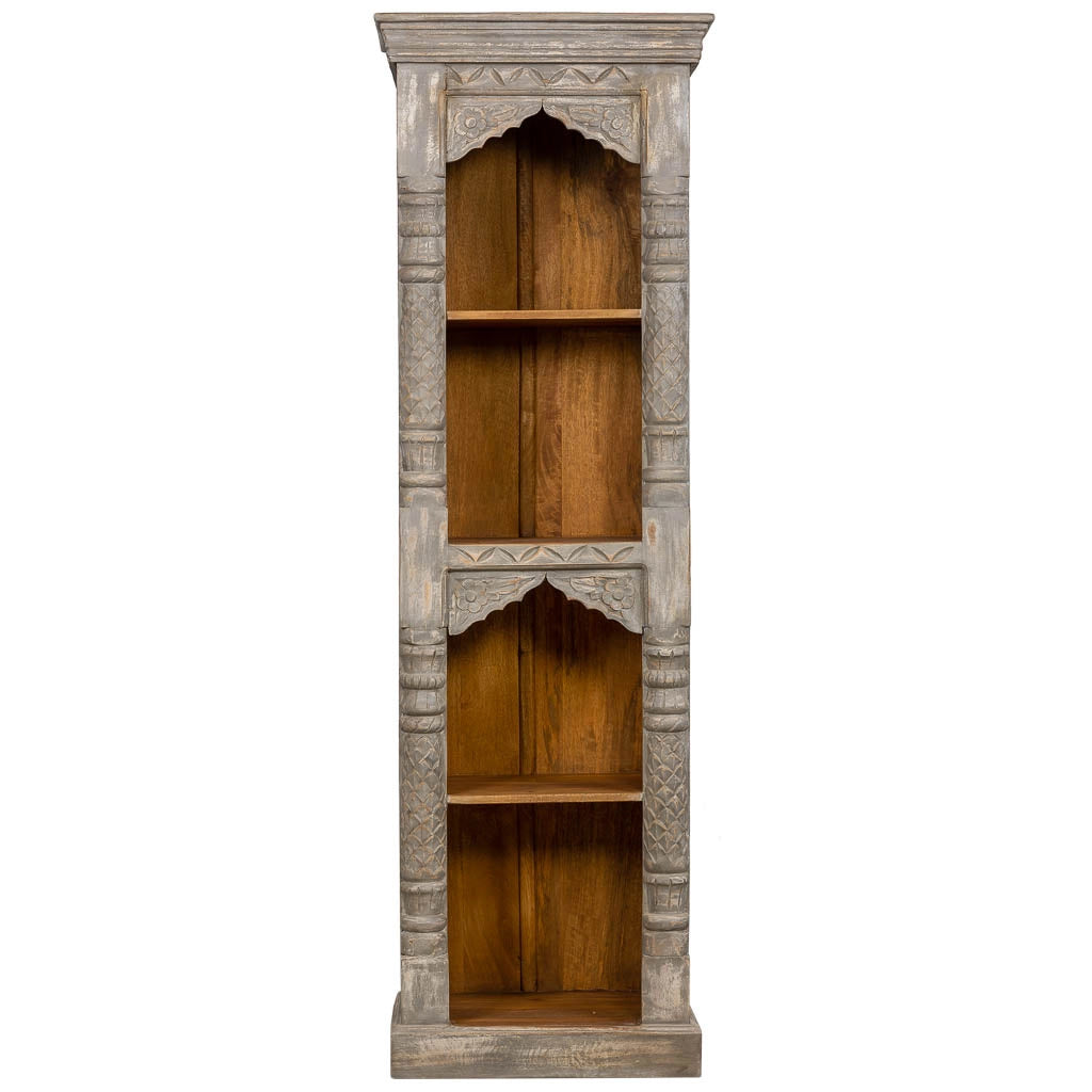 Scaffale in legno finitura artigianale 57x37x180h cm