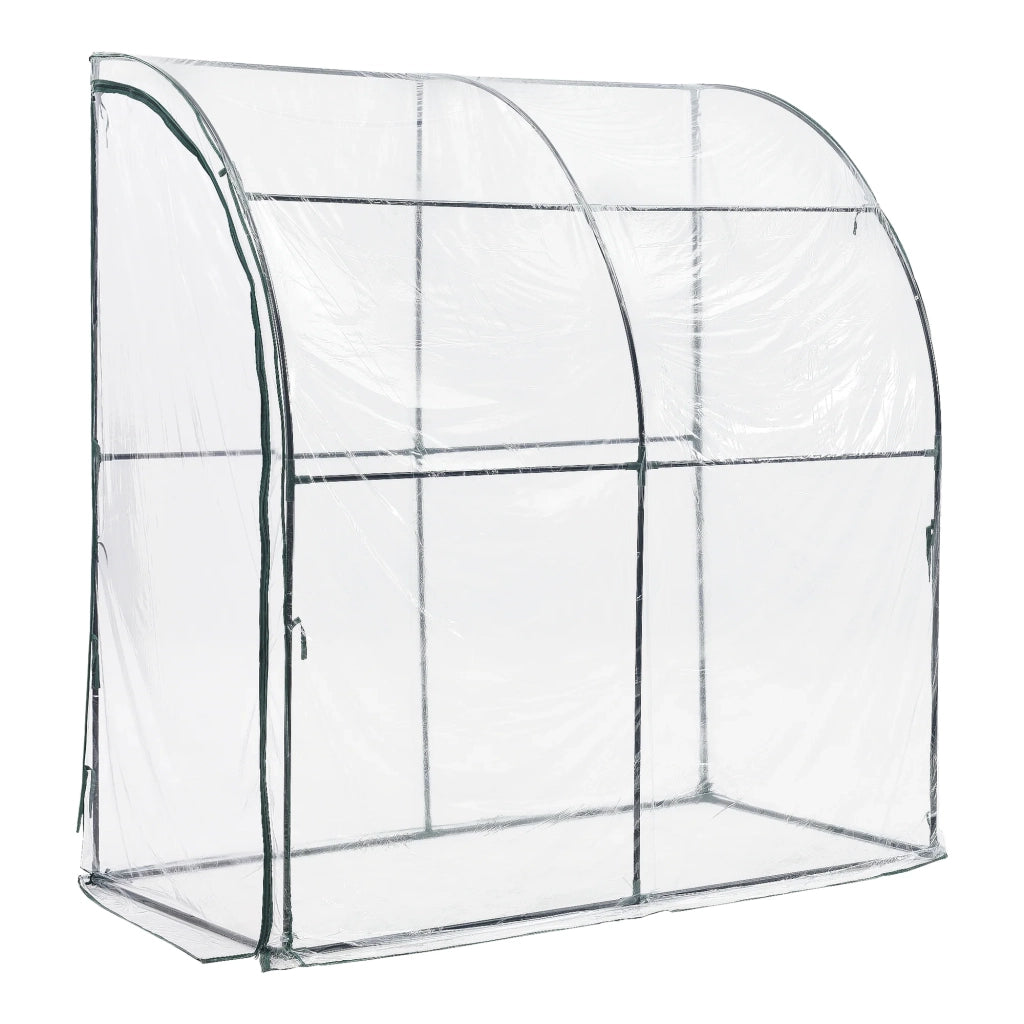 Serra da giardino Juta a parete in acciaio e PVC con porta zip 100 x 200 x 215 cm 03_0008248