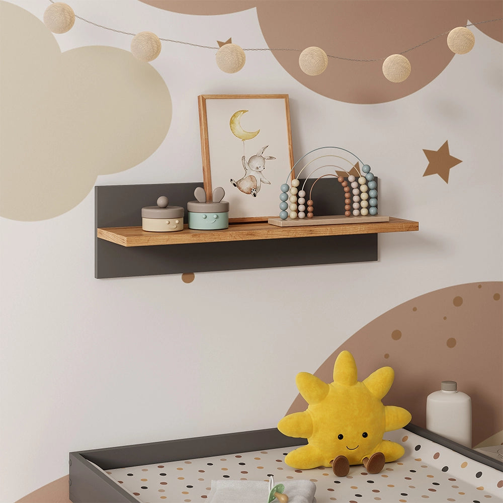 Vitalispa Scaffale a muro per bambini Grigio/Artisan 70 x 20 cm