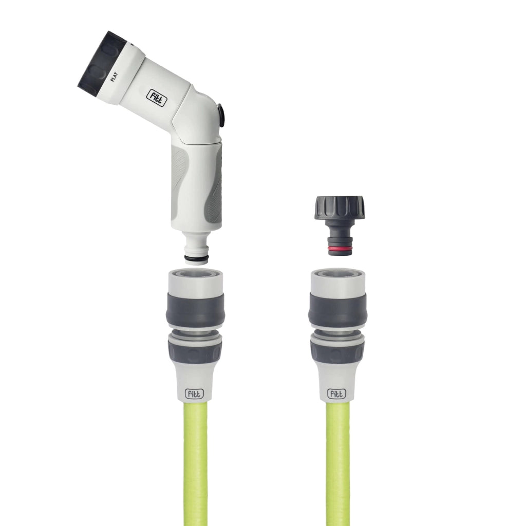 Tubo Estensibile Ikon con Raccordi e Lancia 12 m 13 25 Lime 1 Rotolo Fitt