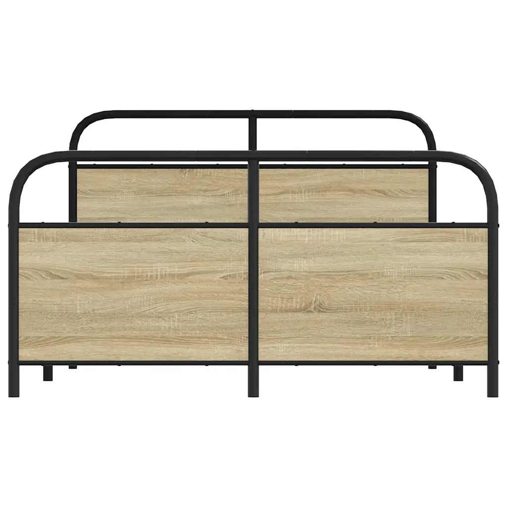 Giroletto senza Materaso in Metallo Rovere Sonoma 140x190 cm 3318648