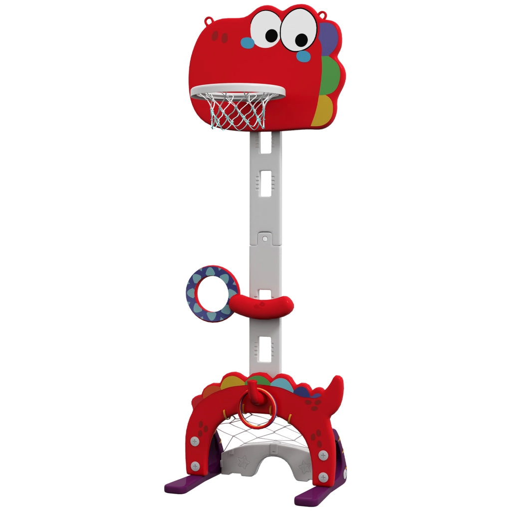 Canestro Basket Portacalcio Portagolf per Bambini ¨C Zephmum ¨C Regolabile Rosso